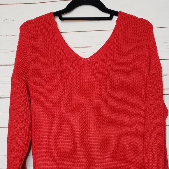 PPLA Ribbed Rio Knit Twist Back Sweater - Picture 3 of 10